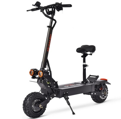 TIFGALOP T108 5600W Dual Motor Electric Scooter for Adults, Top Speed 50 MPH, 56 Mile Range, 11 Inch Off Road Tire Sports Scooter with Folding Seat and Dual Oil EBS Braking System