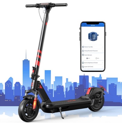 RCB R10X Electric Scooter Adults, 500W Motor &18 MPH, W. Capacity 330lbs, Double Shock Absorption, Portable Folding Commuting Electric Scooter for Adults 20-25 Miles Long Range & 10\