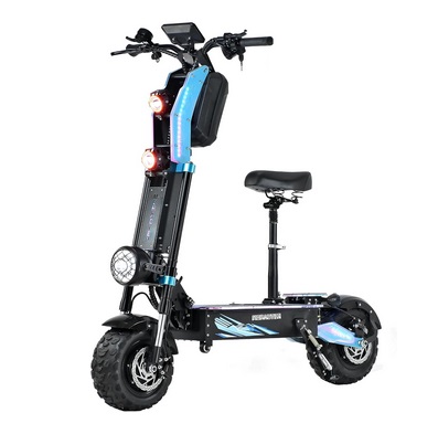 Moradven M3 Electric Scooter high Power Dual Drive 4000W Motor, top Speed 60 mph, 60V45AH Range 90 Miles 13-inch Large Screen Removable seat Off-Road Tires Adult Electric Scooter