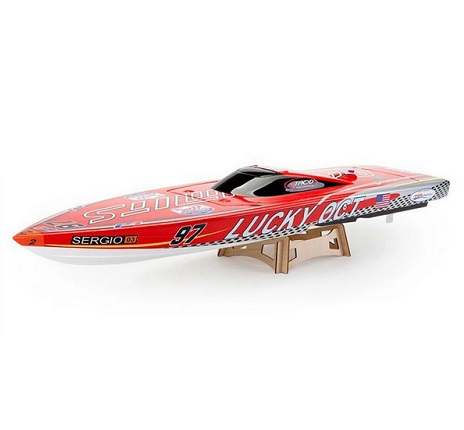 TFL 1126 880mm Lucky OCT 2.4G 120A ESC Brushless RC Boat w/ Water Cooling System Without Servo TX Battery - Red