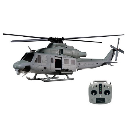 GOOSKY E2 1:35 UH-1Y Scale 2.4G 6CH Dual Brushless Direct Drive Motor RC Helicopter BNF / RTF with GTS Flight Control System - Mode 1 (Right Hand Throttle) with 2 Batteries