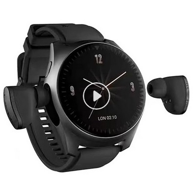 Aipower W28 3-in-1 Smartwatch with Wireless Earbuds MP3 Player - Black