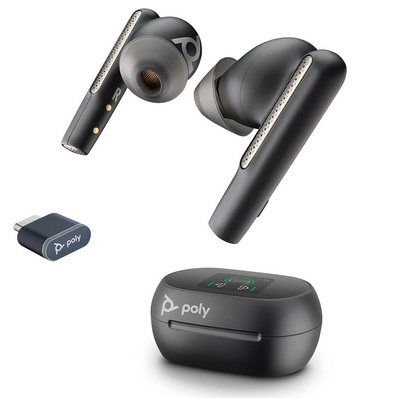 Poly Voyager Free 60+ UC True Wireless Earbuds (Plantronics) – Noise-Canceling Mics for Clear Calls – ANC – Smart Charge Case w/Touch Controls–Works w/iPhone,Android,PC/Mac,Zoom,Teams