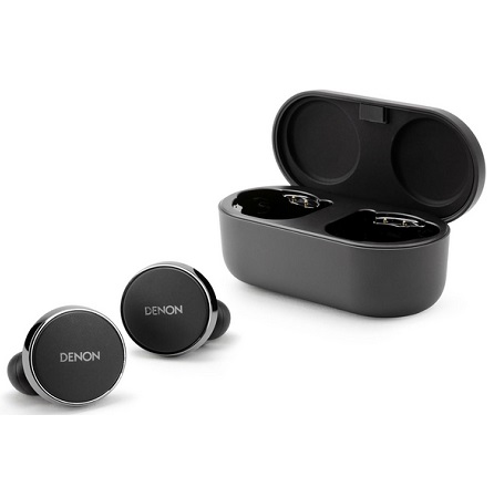 Denon PerL Pro True Wireless Earbuds - Adaptive Active Noise Cancelling, Personalized Sound with Masimo Adaptive Acoustic Technology, Spatial Audio, 32Hr-Battery Life, Wireless Charging, Black