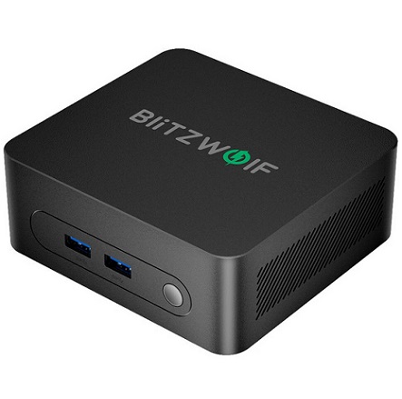 Blitzwolf BW-MPC2 Mini PC Intel Alder Lake N100 MAX 3.4GHz 16GB DDR4 RAM 512GB SSD HD 4K Dual Display Windows11 Mini Computer - Black