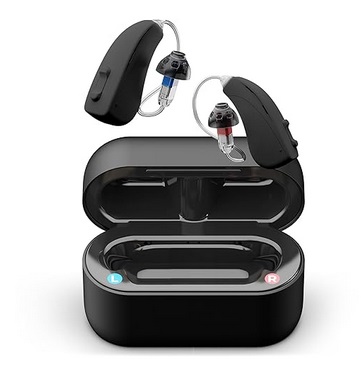 Mach II Pro Wireless Hearing Aids for Seniors | Bluetooth Call Enabled iOS Android, Rechargeable, Nearly Invisible, Hearing Aids not Amplifiers, USA Customer Service FSA HSA eligible (Graphite)