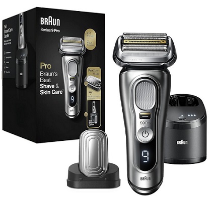 Braun Series 9 Pro 9487cc Electric Razor for Men, Wet & Dry, Electric Razor, Rechargeable, Electric Shaver with Clean & Charge Station and ProCare Attachment