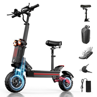 HLOIE FW106 Electric Scooter for Adults Peak 5600W Dual Motor Up to 50MPH,Battery Range to 45Miles Fast Sports Escooter 11\