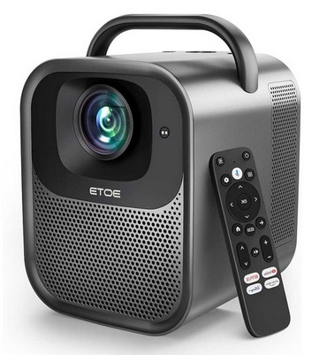 [Netflix & Android TV Certified] ETOE Seal Pro Projector, 1000 ANSI, Android TV 11.0, Dolby Audio Certified, Native 1080P, Auto Focus. Auto Keystone Correction, 2*10W Speakers, Google Assistant, Built-in Chromecast