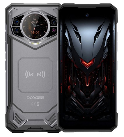 DOOGEE S200 5G 1.32 inch AMOLED Rear Display 32GB 256GB 100MP Triple Camera Night Vision Dimensity 7050 6.72 inch 120Hz 10100mAh 33W Fast Charge Android 14 NFC IP68 IP69K Waterproof Rugged Smartphone - Gray